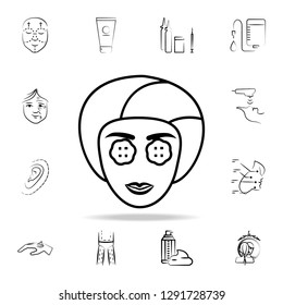 cosmetic face mask icon. Detailed set of anti-aging procedure icons. Premium graphic design. One of the collection icons for websites, web design, mobile app