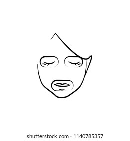 cosmetic face mask icon. Element of anti aging icon for mobile concept and web apps. Thin line cosmetic face mask icon can be used for web and mobile