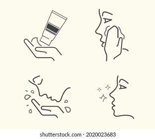 Cosmetic Face Product Application Icon