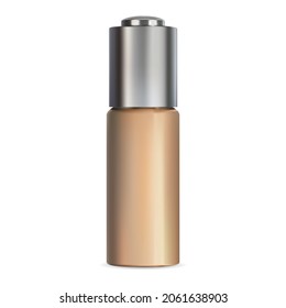 Cosmetic Foundation Cream Bottle. Luxury Makeup Texture Tube Design, Glossy Package Template, Isolated Fashion Toner Or Glitter For Promotion. Elegant Skin Fluid Jar, Primer