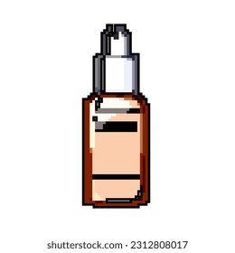 cosmetic foundation cream game pixel art retro vector. bit cosmetic foundation cream. old vintage illustration