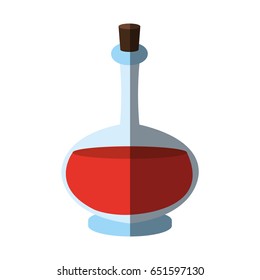 cosmetic glass bottle with cork icon image 
