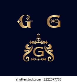 cosmetic gold brand logo letter G