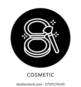 Botón cosmético del icono, mini ilustración relacionada con el cuidado personal. Uso Para El Concepto Moderno, Ui, Web Ux Y Desarrollo De App.