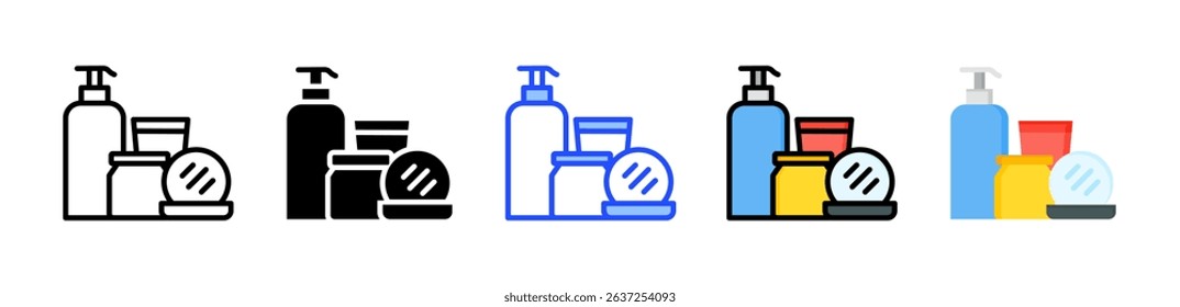 Cosmetic Icon Collection With Multiple Styles