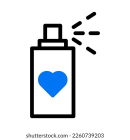 cosmetic icon duotone blue style valentine illustration vector element and symbol perfect. Icon sign from modern collection for web.