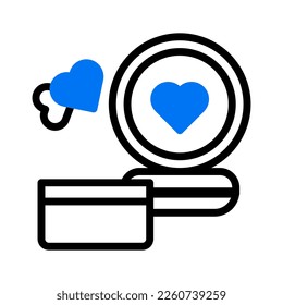 cosmetic icon duotone blue style valentine illustration vector element and symbol perfect. Icon sign from modern collection for web.