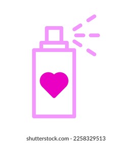 cosmetic icon duotone pink style valentine illustration vector element and symbol perfect. Icon sign from modern collection for web.