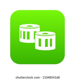Cosmetic icon green vector isolated on white background