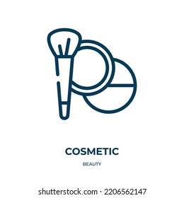 Cosmetic icon. Linear vector illustration from beauty collection. Outline cosmetic icon vector. Thin line symbol for use on web and mobile apps, logo, print media.