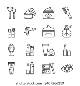 Cosmetic icon set vector illustration