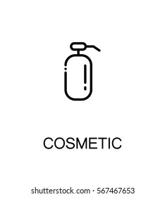 Cosmetic icon. Single high quality outline symbol for web design or mobile app. Thin line sign for design logo. Black outline pictogram on white background