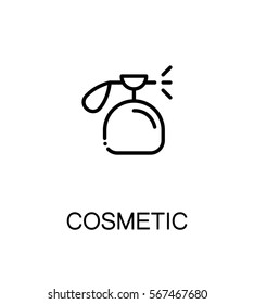 Cosmetic icon. Single high quality outline symbol for web design or mobile app. Thin line sign for design logo. Black outline pictogram on white background