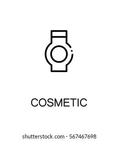 Cosmetic icon. Single high quality outline symbol for web design or mobile app. Thin line sign for design logo. Black outline pictogram on white background