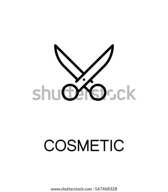 Cosmetic icon. Single high quality\
outline symbol for web design or mobile app. Thin line sign for\
design logo. Black outline pictogram on white\
background