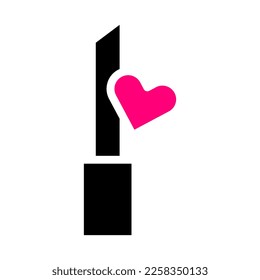 cosmetic icon solid black pink style valentine illustration vector element and symbol perfect. Icon sign from modern collection for web.
