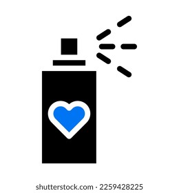 cosmetic icon solid blue black valentine illustration vector element and symbol perfect. Icon sign from modern collection for web.