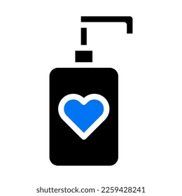 cosmetic icon solid blue black valentine illustration vector element and symbol perfect. Icon sign from modern collection for web.
