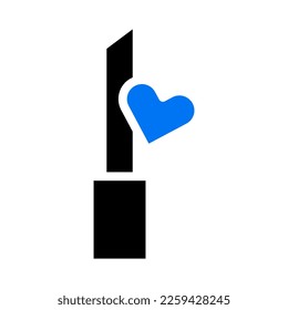 cosmetic icon solid blue black valentine illustration vector element and symbol perfect. Icon sign from modern collection for web.