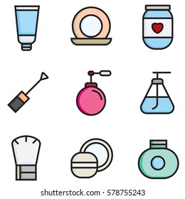cosmetic icons set, illustration EPS10