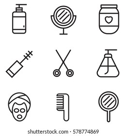 cosmetic icons set, illustration EPS10
