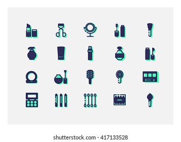 Cosmetic icons vector.