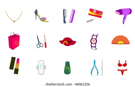 Cosmetic icons. Vector