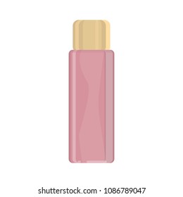 Cosmetic Jar or Bottle. Flat Icon Isolated on White Background. Vector Illustration.