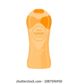 Cosmetic Jar or Bottle. Flat Icon Isolated on White Background. Vector Illustration.
