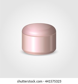 Cosmetic jar. Cream jars. Vector illustration.