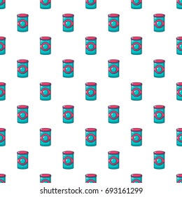 Cosmetic jar plastic pattern in cartoon style. Seamless pattern vector illustration