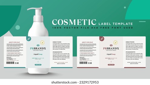 Cosmetic label sticker minimal banner, liquid soap body oil, body Lotion, beauty care, face wash, skin care natural organic oil label packaging sticker design, 
print ready quality file spray bottle. 