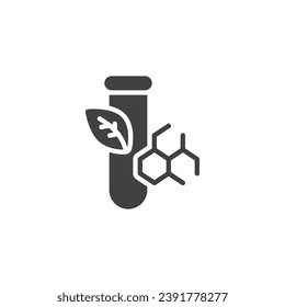 Cosmetic laboratory vector icon. filled flat sign for mobile concept and web design. Natural cosmetics production glyph icon. Symbol, logo illustration. Vector graphics