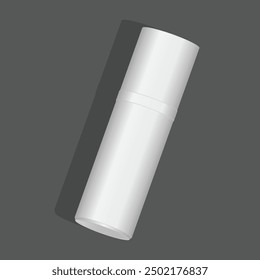 Cosmetic Lip Balm Tube Mockup Isolat auf grauem Hintergrund. 3D-Illustration