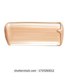 Cosmetic liquid foundation make up smear stroke.