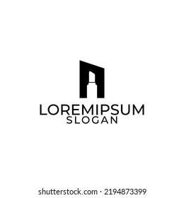 cosmetic logo, beauty logo, makeup tool logo, simple icon logo