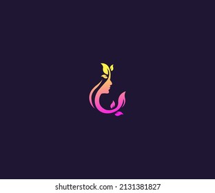 Plantilla vectorial de diseño de logotipo cosmético