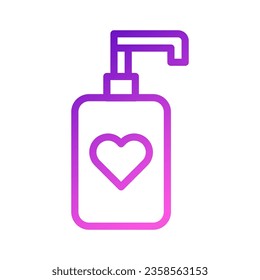 Cosmetic love icon gradient purple pink style valentine illustration vector element and symbol perfect.