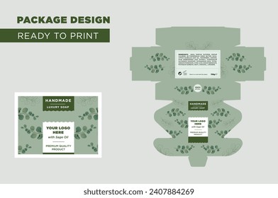 Cosmetic Luxury Soap Packaging box design and Vector illustration