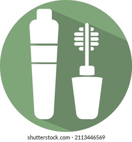 Cosmetic mascara, illustration, vector on a white background.