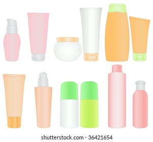 Cosmetic means for a white background.