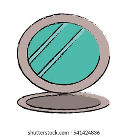 cosmetic mirror icon image vector illustration design 