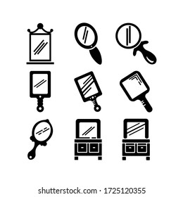 cosmetic mirror icon or logo isolated sign symbol vector illustration - Collection of high quality black style vector icons
