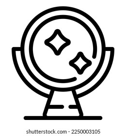 Cosmetic mirror icon outline vector. Makeup beauty. Fashion powder
