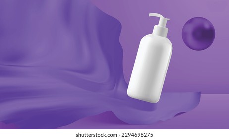 cosmetic mockup for cream, shampoo,gel with abstract background