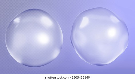 cosmetic moisturizer water molecule, Cosmetic Essence, Liquid bubble, Molecule inside Liquid Bubble on water background, 3d rendering