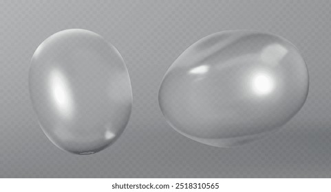cosmetic moisturizer water molecule, Cosmetic Essence, Liquid bubble, Molecule inside Liquid Bubble on transparent background, 3d rendering