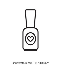 cosmetic nail polish icon on white background vector illustration thick line