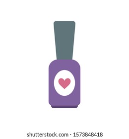 cosmetic nail polish icon on white background vector illustration