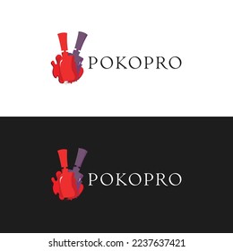 Cosmetic Nail Polish minimal Logo Design